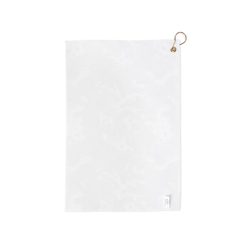 Black, Grey, and White Camo Golf Towel – Microfiber Club Towel with Grommet & Ring