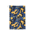 Blue & Yellow Camo Golf Towel — Microfiber Club Towel with Grommet Ring