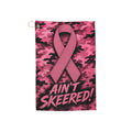 Breast Cancer Awareness Golf Towel — Pink Ribbon “Ain't Skeered!”