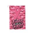 Pink Camo 'Fight Like a Girl' Golf Towel — Breast Cancer Awareness