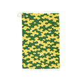 Golf Towel — Yellow & Green Camo Microfiber Towel with Grommet Ring